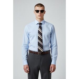 Vintage Yves Saint Laurent Striped Silk  Men's Tie Navy Blue, Black, Ivory OS